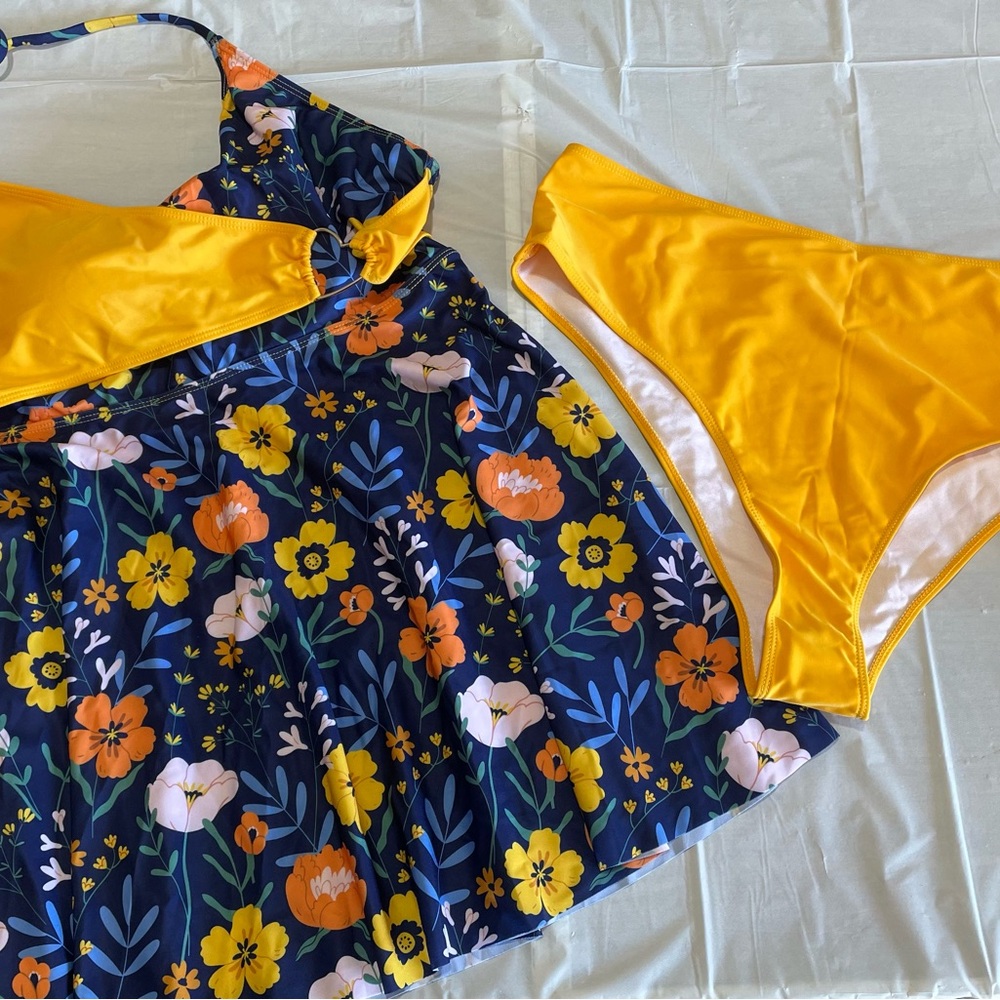 Floral Halter Bikini Set